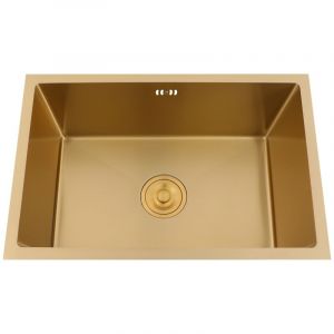 &Eacute;vier pratique rectangulaire en acier inoxydable 60 x 40 cm pour caravanes &Eacute;vier encastr&eacute; dans le plan de travail en acier inoxydable 304 &Eacute;vier de