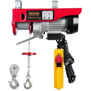 Treuil &agrave; C&acirc;ble &Eacute;lectrique 250 kg Palan &Eacute;lectrique avec T&eacute;l&eacute;commande Filaire 4 m Treuil-Palan 510 W 10 m/min Hauteur de Levage C&acirc;ble Simple 12 m