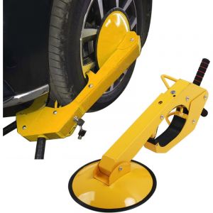 Antivol Bloque-Roue,Dispositif Antivol de Dissuasion de Sécurité,Sabot de Voiture Bloque-Roue Antivol Auto avec Serrure de Sécurité et 3 Clés