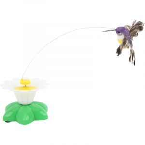SJLERST Jouet oiseau volant &eacute;lectrique pour chat, mouvement volant r&eacute;aliste, jouets interactifs pour chaton, petits animaux