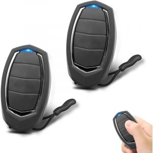 Telecommande Portail 433,92 MHz Compatible avec MOTORLINE Falk MX4SP MXS4SP MX5SP RCM DSM, Bip Portail Porte De Garage, Noir (Lot de 2)