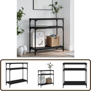 Vidaxl - Table console noir 75x29x75 cm bois d'ingénierie - Table Basse - Meuble D'entrée - Table D'appoint - Table Industrielle - Table Design