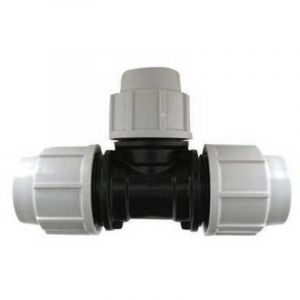 TEE &Agrave; 90&deg; R&Eacute;DUIT PLASSON POUR TUYAU EN POLY&Eacute;THYL&Egrave;NE Dimensions : Diam. 40x32x40