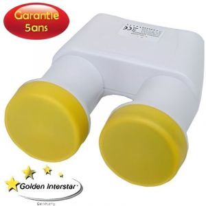 LNB Monobloc Single 6&deg; Double T&ecirc;te Parabole HD 0,1