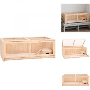 Cage &agrave; hamster 104x52x38 cm bois massif de sapin - Cage &agrave; Hamster - Maison Pour Hamster - Abri Pour Petit Animal - Accessoire Pour Hamster - Cage
