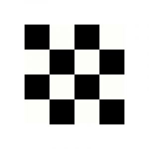 D&eacute;coweb - Sol Vinyle Link Plus - Carrelage damier noir et blanc - Surface brillante - Rouleau de 2m x 13m