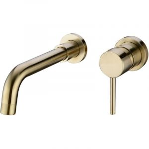 Robinet ext&eacute;rieur Robinets de lavabo dissimul&eacute;s en laiton M&eacute;langeur chaud / froid tr&egrave;s r&eacute;pandu, or bross&eacute;