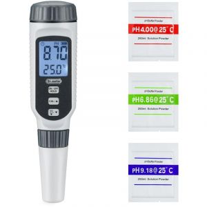 APEX PH M&egrave;tre &Eacute;lectronique, Dr.meter Testeur PH Avec R&eacute;tro &Eacute;clairage Testeur PH Pr&eacute;cision de Mesure de 0 &agrave; 14 pH, 1% Pr&eacute;cision de Lecture