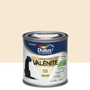 Akzonobel - Testeur Laque Satin Dulux Valentine Valénite Blanc cassé 0,125 l