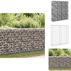 Vidaxl - Mur &agrave; gabion avec couvercles Acier galvanis&eacute; 80x20x100 cm - Mur En Gabion - Cl&ocirc;ture En Gabion - Panneau De S&eacute;paration - D&eacute;coration Ext&eacute;rieur