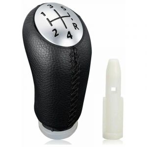 Pommeau de levier de vitesse manuel pour Renault Clio III 2005-09, Megane 2 Laguna 2003-09, cuir noir, avec adaptateur