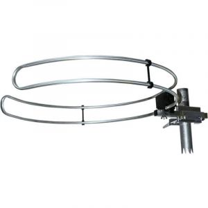 Antenne ext&eacute;rieure Antenne dip&ocirc;le Circulaire R&eacute;ception Radio pour l'ext&eacute;rieur VHF FM Aluminium 87.5-108mHz Argent 50cm.[Q435]