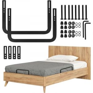 Arret Matelas, Cale Matelas pour Lits Massifs, Lattes, Tatamis, Lits Flottants et Sommiers, R&eacute;Glable Anti Glisse pour Matelas, Barre de Retenue de