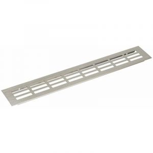Grille de ventilation rectangulaire à encastrer multifonction Aération Air Intérieur Extérieur Meuble Murale Perforée Cache Protection, 600 x 60mm