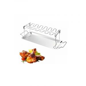 Barbecue,Support de Gril de pilons de Poulet bbq Grill Wing Wing Grill, Accessoires de Grille de Cuisson de Cuisses de Poulet en Acier Inoxydable,