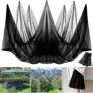 Tissu moustiquaire,Toile Moustiquaire Exterieur -Filet Anti Moustique de Contre Insectes et Oiseaux pour Balcons Pergola Parasol