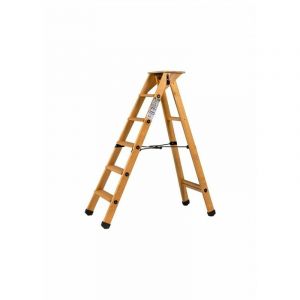 Centaure - Escabeau Lyonnais bois 5 marches + tablette - hauteur de travail 2,65m