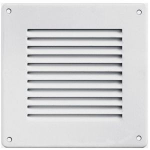 First grille de ventilation me'tallique Overlay avec maille blanche 140x140 mm