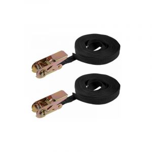 Rwoythk - 2 pcs Sangle arrimage cliquet Sangles Cargo 10mx25mm 600kg Charge Travail, Sangle d'Arrimage avec Tendeur, Sangle de Serrage en Polyester,