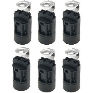 [JAMAIS UTILIS&Eacute;]6pcs E14 Bougie Ampoule Titulaire Base de Lampe en Plastique Support de Douille de Lampe pour Fabrication de Lampes Lustre
