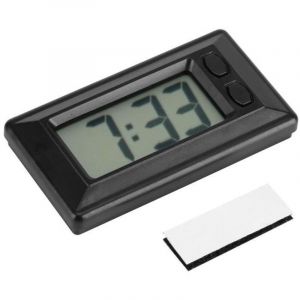 Petit r&eacute;veil num&eacute;rique Horloge &eacute;lectronique num&eacute;rique LCD ultra-mince R&eacute;veil num&eacute;rique ， Tableau de bord de voiture Horloge