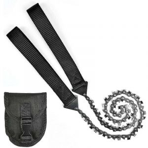 (Noir) Scie &agrave; main &agrave; fermeture &eacute;clair Tron&ccedil;onneuse portable Tron&ccedil;onneuse &agrave; 11 dents Tron&ccedil;onneuse manuelle