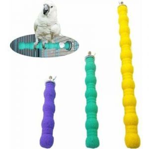 3 pi&egrave;ces Perchoir Perroquet, Oiseau Perchoir Ciment, Oiseaux Perches Perroquet Stand pour de Perroquet- Couleur al&eacute;atoire