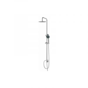 Colonne de douche Hestia pour robinetterie universelle avec tube rond et pomme de douche ronde extra plate