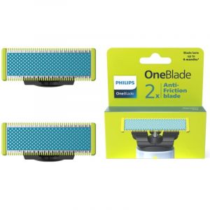 Philips - Lames de rasage OneBlade First Shave, compatibles avec tous les manches OneBlade et OneBlade Pro, pour la peau tr&egrave;s sensible du visage, 2