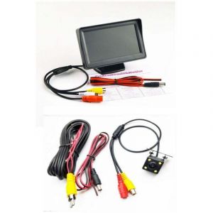 Cam&eacute;ra de surveillance interieur / exterieur,Kit de syst&egrave;me de cam&eacute;ra de recul sans fil pour voiture / camion / fourgonnette / pick-up / camping-car