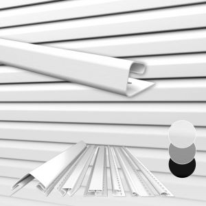 Hexim - Bardage Anthracite Gris Blanc, Revêtement de Façade, pvc-u, Protection Visuelle, Résistant aux uv: Blanc, Profil j