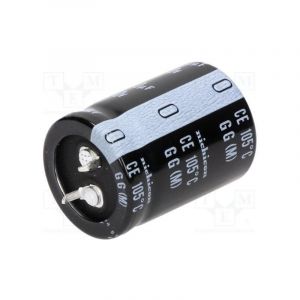 Condensateur électrolytique 220uf 450vdc Dimensions 30x40mm 2pin 220mf450v1053040