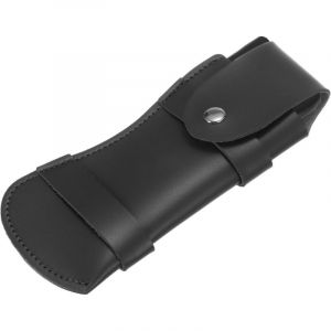 Noir &Eacute;tui de couteau pour ceinture, &eacute;tui pliable portable en cuir PU avec passant de ceinture, porte couteau horizontal pour couteaux de plein air