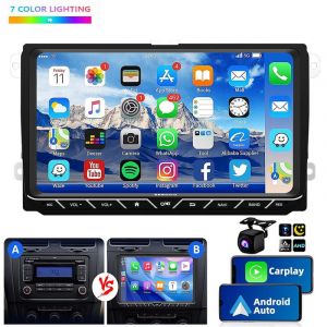 Essgoo - Autoradio Android 14 Carplay gps navi pour vw golf 5 6 Touran eos Tiguan Polo 2+64G cam