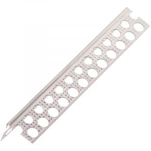 Protektor - 9079 Profil&eacute; de chant en aluminium pour pl&acirc;tre de gypse &eacute;paisseur 1 mm - 200cm, 50 pi&egrave;ces profil&eacute; de pl&acirc;tre argent&eacute;, jauge de pl&acirc;tre,