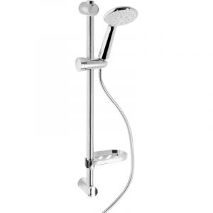 Barre coulissante compl&egrave;te avec douche multi-jets r&eacute;glable &agrave; 5 jets