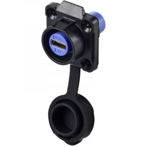 Embase femelle à encastrer usb type c ®, bride 4 trous TC-12770468 Tru Components Contenu: 1 pc(s)