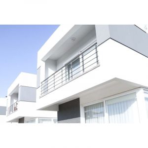 Garde-corps aluminium gris foncé sur muret, 3m pose à sceller au sol, intérieur et extérieur, pristina 3 lisses, en kit