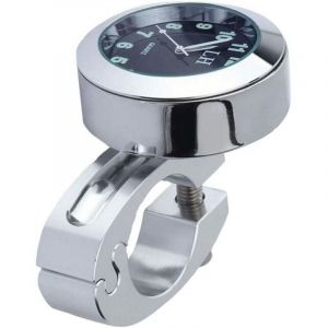 Horloge de Guidon de Moto Mini Montre Dhorloge de Moto Horloge Num&eacute;rique de Montage de Guidon Daccessoire de Moto 7/8 &Eacute;tanche (Argent)