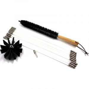 Kit de brosse de nettoyage de chemin&eacute;e, brosse pour conduits de radiateur et de s&egrave;che-linge, syst&egrave;me professionnel de nettoyage de tuyaux de chemin&eacute;e