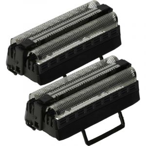 2x Grille double compatible avec Remington RS7876, RS7866, RS7868, RS7830, RS7832 rasoir électrique + cadre, noir/argenté - Vhbw