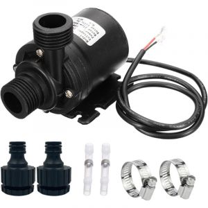 Ahlsen - Pompe submersible sans balais pour perceuse - DC12 v 5 m 800 l/h - Pompe à eau sale silencieuse - Pompe de forage électrique - Pompe