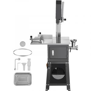 Mophorn - Scie à ruban électrique commerciale pour viande 850 w - Coupe-os en acier inoxydable de grande capacidad pour diverses viandes