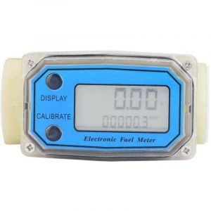 Compteur de d&eacute;bit de carburant de gazole de Digital, d&eacute;bitm&egrave;tre de turbine 15-120L / min 1"compteur de d&eacute;bit d'eau de compteur de carburant diesel de