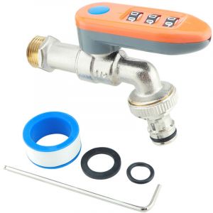 Serrure &agrave; Combinaison pour Robinets de Jardin, Robinet Ext&eacute;rieur en Laiton avec Serrure &agrave; Combinaison pour Irrigation Jardin, Mat&eacute;riel De Jardinage