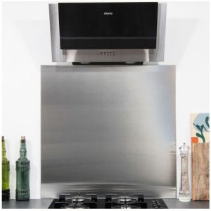 Alucouleur - Crédence Inox Brossé 1.2mm - Hauteur 70 cm x Largeur 110 cm
