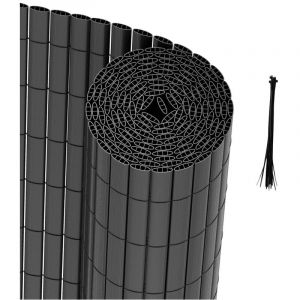 Einfeben - Canisse en pvc Canisse pvc pour jardin balcon terrasse. Balcon clôture brise-vent Gris 120 x 300cm