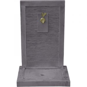 Fontaine de jardin Etna Grise en pierre reconstitu&eacute;e