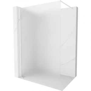Mexen - Kioto-X paroi de douche Walk-in 80 x 200 cm, givre 10 mm, blanc - 800-080-101-20-30-X