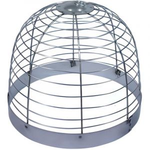 Visiodirect - Grille cloche galvanis&eacute;e pour brasero coloris Gris - &oslash; 39 x Hauteur 30 cm